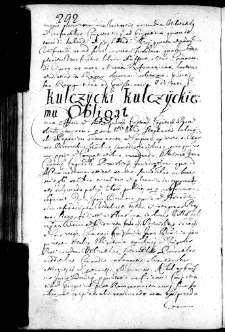 Kulczycki Kulczyckiemu obligat, 6 V 1669 r.