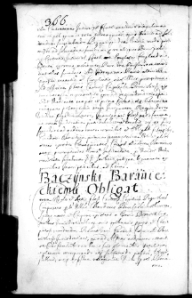 Baczyński Baczyńskie quietat, 9 V 1669 r.