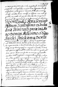 Ilnicki Ilnickiemu donat, 18 VI 1669 r.