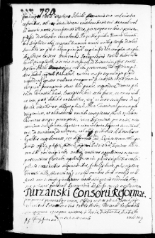 Turzanski consorti reformat, 18 VI 1669 r.