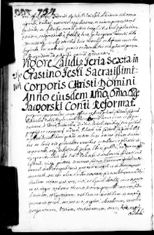 Jaworski consorti reformat, 21 VI 1669 r.