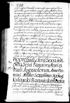 Kulczycki Baranickiemu donat, 28 VI 1669 r.