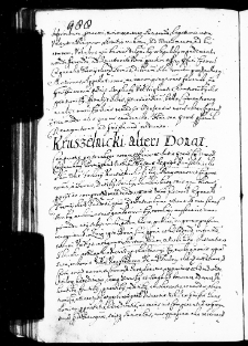 Kruszelnicki alteri donat, 7 VIII 1669 r.
