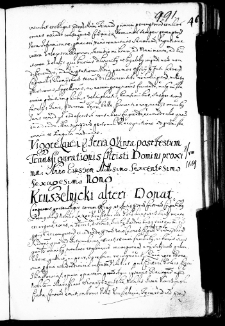 Kruszelnicki alteri donat, 8 VIII 1669 r.