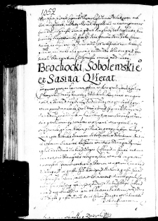 Brochocki Sobolewskiego et Sasina quietat