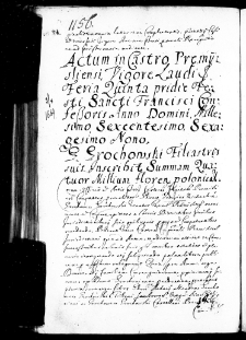 G. Grochowski filiastris suis inscribit summam quatuor millium floren polonical