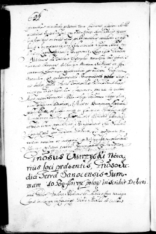 Generosus Ustrzycki notarius loci praesentis, gnoso iudici terrae sanocensis summam 10500 floren[orum] polon[icalium] inscribit debit