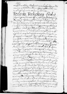 Terlecki Terleckiey cedit, 1 III 1670 r.