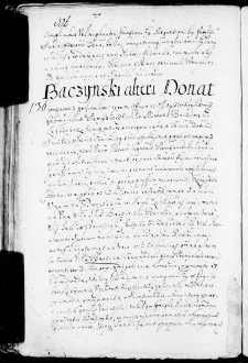 Baczynski alteri donat, 5 III 1670 r.