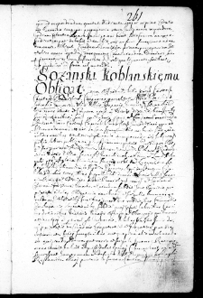 Sozanski Koblanskiemu obligat, 3 III 1667 r.