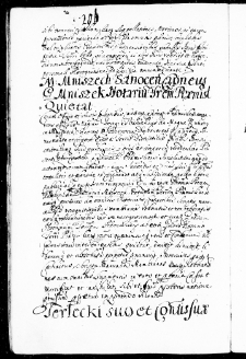 M. Mniszech [Mniszek] g. Mniszek notario terri Pramisl scriptum roborat