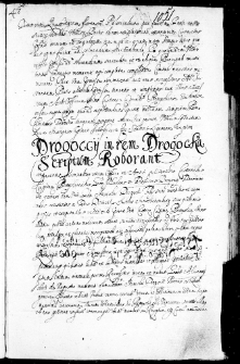 Drogoccy in rem Drogocka scriptum roborant, 12 V 1667 r.
