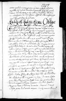 Kulczycki Kulczyckiemu obligat, 18 VII 1667 r.