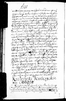 Kulczycki Kulczyckiemu obligat, 31 X 1667 r.