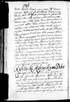 Kulczycki Kulczyckiemu debet, 27 VII 1667 r.