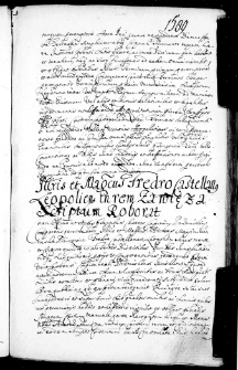 Illris et magnificus Fredro castellanus Leopoliensi in rem Zawięza scriptum roborat