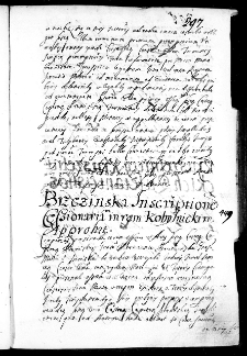 Brzezniska inscriptionem cessionariam in rem Kobylnickim approbat