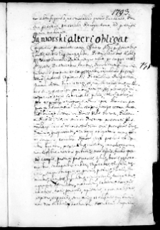 Jaworski alteri obligat, 30 VI 1671 r.