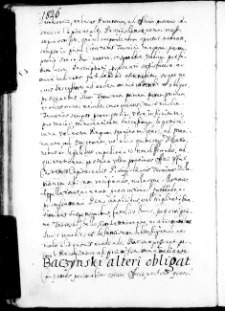 Baczynski alteri obligat, 1 VII 1671 r.