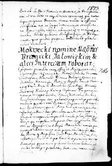 Kulczycka abrenuntiat, 3 VII 1671 r.