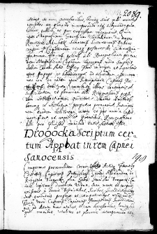 Drogocka scriptum certum aprobat in rem cap[ita]nei sanocensis