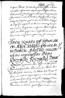 Korczynski Korczynskiemu donat, 3 IX 1671 r.