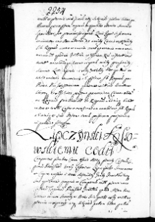 Lipczynski Kossowskiemu cedit, 12 IX 1671 r.