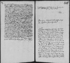 Remisja w sprawie Szymkowicza z Bielińskimi, 11 IX 1762 r.
