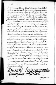 Krasicki Dzierzanowskim coniugibus adscribit