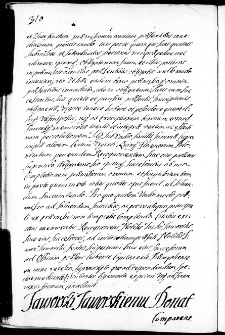 Jaworski Jaworskiemu donat, 15 II 1672 r.