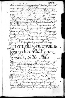 Żurowski Leśniowskim coniugibus cedit vigore consenus S.R. Maiestatis