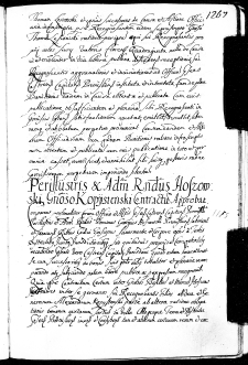Perillustris et admodum reverendus Koszowski generoso Kopystenski contractum approbat
