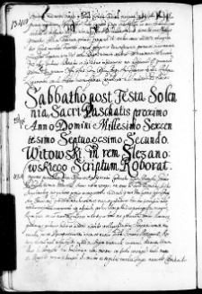 Witowski in rem Slezanowskiego scriptum roborat