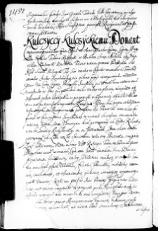 Kulczyccy Kulczyckiemu donant, 9 V 1672 r.