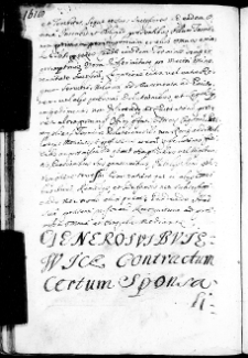 Generosus Buiewicz contractum certum sponsalitium suo pro interesse roborat