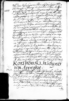 Korabiowska inscriptionem approbat