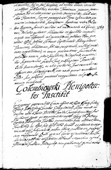 Gołembiowski plenipotentes inscribit