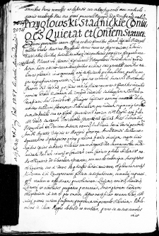 Michałowski perillustri et admodum reverendo Hoszowski Episcopus Praemysleiensis scriptum robrat