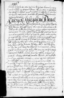 Kulczycki Kulczyckiemu donat, 12 IV 1673 r.