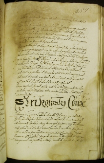 Strikowsky contumax, 9 V 1611 r.