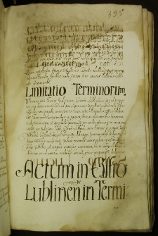 Limitatio terminorum (Przesunięcie terminów sądowych), 9 V 1611 r.