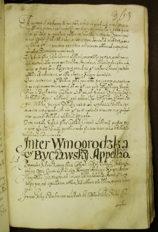 Inter Winogrodzka et Bychawsky appellatio