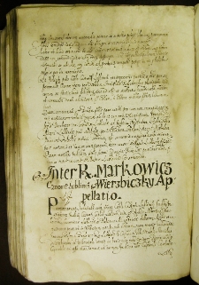 Inter R. Markowicz canonicus lublinensis et Wierzbiczky appellatio