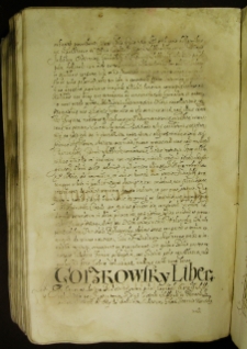 Gorzkowsky liber
