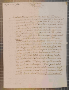 [List Stanisława Kłodzińskiego do podkanclerzego Franciszka Krasińskiego], Neapol, 22 II 1572