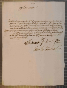 [List Camillo Brancacci do podkanclerzego Franciszka Krasińskiego], Neapol, 24 V 1569