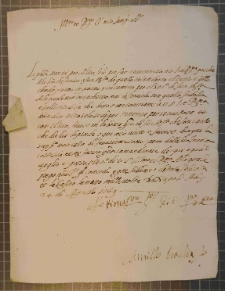 [List Camillo Brancacci do podkanclerzego Franciszka Krasińskiego], Neapol, 24 VIII 1569
