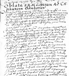 Oblata S.R.M. literarum ad capitaneum Samborien