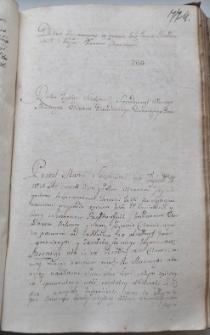 Dekret kontumacyjny w sprawie pomiędzy Białkowskimi a Citowiczami, 29 X 1762