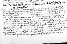 Protestatur parochus de Richczicze contra Mionskie